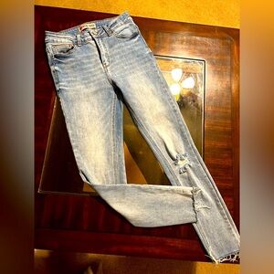 Crystal Rock distressed worn look skinny leg jeans